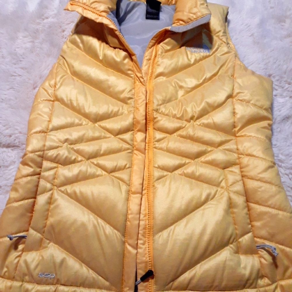 The North Face 550 down Vest.  Size small, yellow color